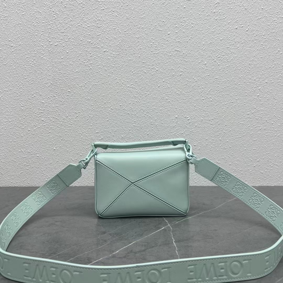 Loewe Mini Puzzle Bag in Classic Calfskin Fresh Mint